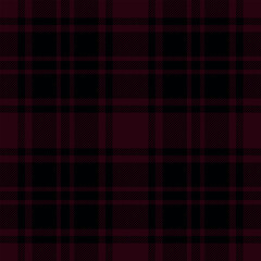 Seamless burgundy color check pattern. Repeating patern plaid. Checkered design for prints. Repeated tartan fabric. Vector scottish fabriс. Ekose texture. Madras flannel. Checker line. Stripe gingham