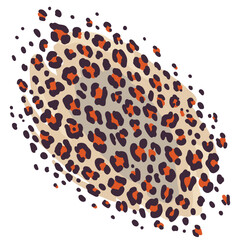 Seamless leopard print. Vector animal skin texture background.