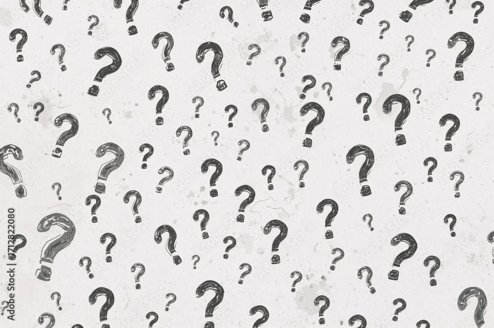Poster Seamless Pattern Featuring Question Marks