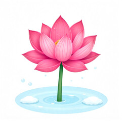 pink water lily