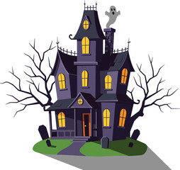 Cute cartoon mummy carrying stacked jack-o-lantern pumpkins, funny Halloween character, spooky costume, pumpkin face, vector holiday illustration