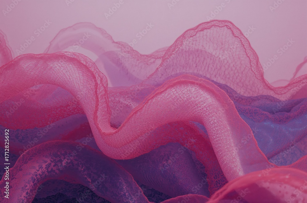 Poster abstract pink cotton fabric texture with waves and pattern design