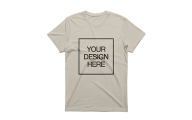 Light Beige T- Shirt Mockup with Design Area t-shirt Transparent background