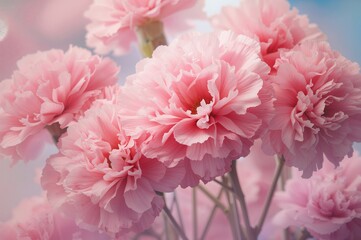 Lovely Pink Carnation Blossoms