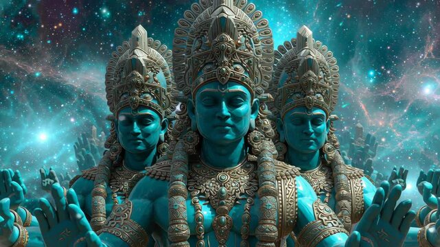 Cosmic Form of Lord Vishnu in Multidimensional Space