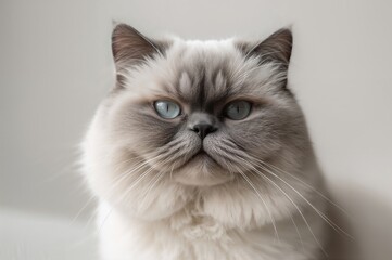 Close-up of a British Shorthair feline captured using a soft focus lens
