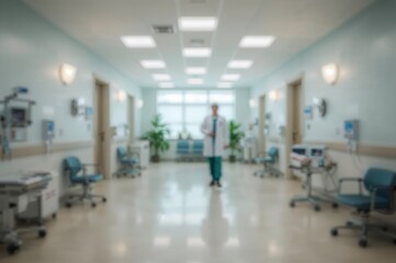 Fototapeta premium Abstract blurred interior of a medical office for background use