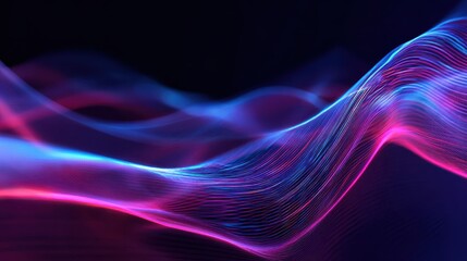 dynamic abstract light trails in neon pink and blue hues abstract background of modern tech gradient waves in blue and pink hues technology modern abstract background waves