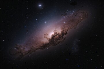 Fototapeta premium Ionized gas clouds formed from star collapse in deep space