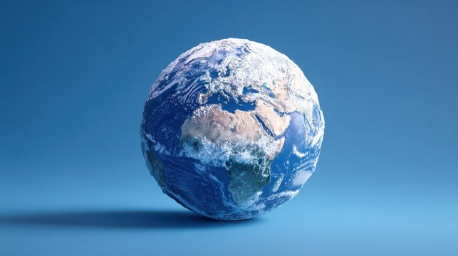 earth on a blue background symbolizing the global entrepreneurial mindset and the future of business innovation worldwide