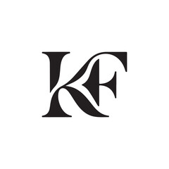 KF letter logo on white Background