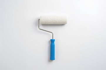 Obraz premium Paint roller on a plain white backdrop