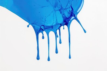 Isolated paint drops on a white surface