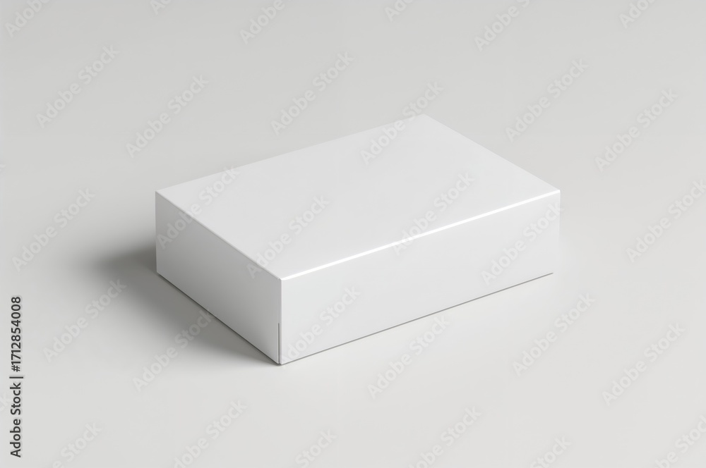 Poster white rectangular box template with blank surface