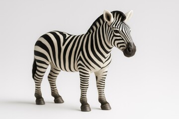 Obraz premium Kids' Zebra Toy in Both Analog and Digital Versions