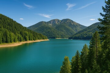 Exploring a Tranquil Mountain Lake in Western Serbia
