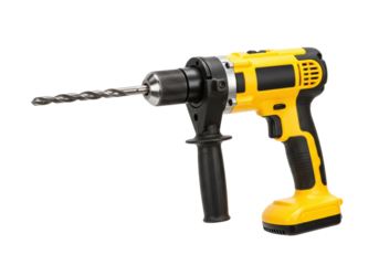 Isolated cordless power drill with drill bit, electric hand tool, tool for hobbyist projects