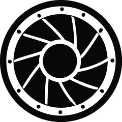 Obraz premium Abstract circular geometric pattern symbolizing aperture or iris design for photography and technology concepts