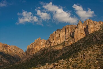 Fototapeta premium The Tall Rock Formations of Mallos de Riglos in Northern Spain