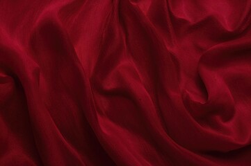 Obraz premium Rich ruby red silk material with fine crimson texture, elegant rose-colored dress fabric.