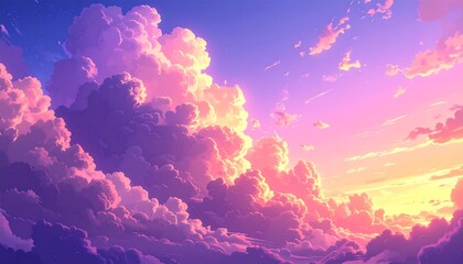 Pastel cloudscape at sunset (1)
