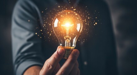 Bright Idea Lighting Up the Future With Sparkles and Glowing Energy