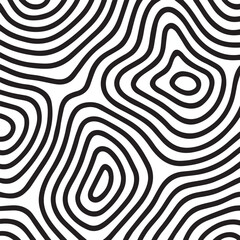Fototapeta premium Abstract black and white topographic contour lines creating a mesmerizing organic pattern with a sense of depth and movement