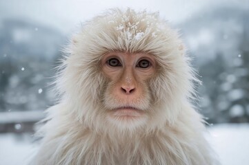 Naklejka premium Winter Primate