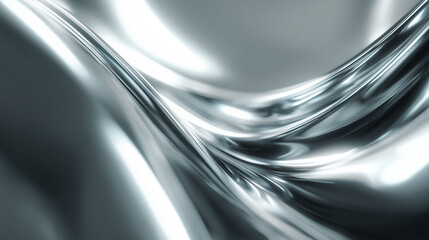 Fototapeta premium Futuristic Background with Shiny Chrome Texture