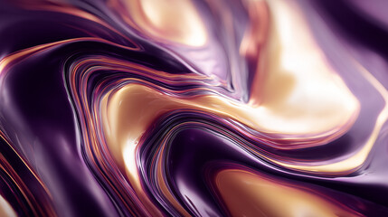 Modern Artistic Design with Fluid Metallic Waves