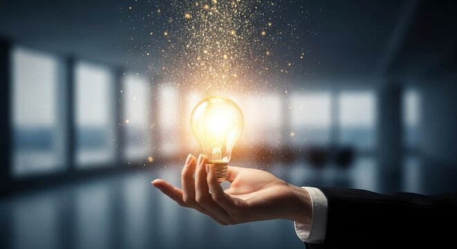 A Brilliant Idea Illuminates The Darkness Sparking Innovation and Creativity In The Workplace