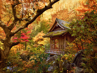autumn, house