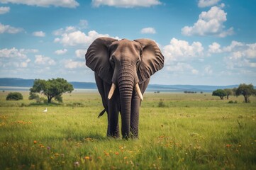 Obraz premium Solitary Giant of the Savannah