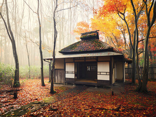 autumn, house