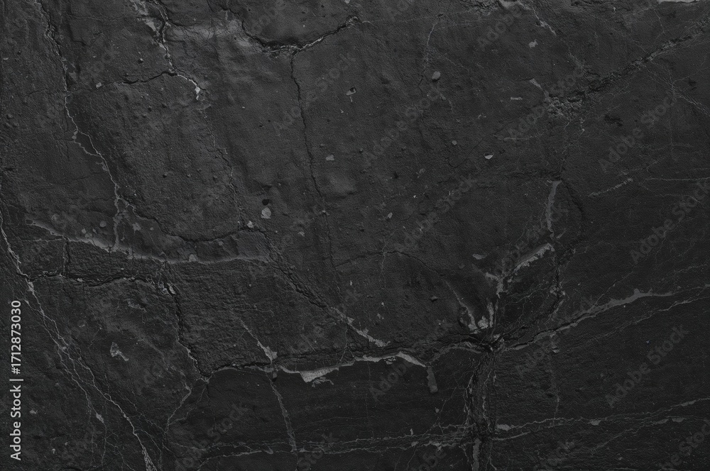 Poster close-up of a dark rough stone texture for abstract backgrounds and seamless wallpaper designs, feat