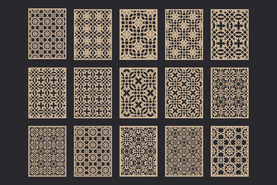 Laser cut decorative panel collection 3x4 featuring ornamental filigree for decorative panel usage