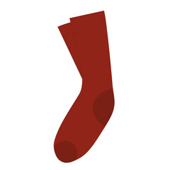 Cozy autumn red socks vector illustration