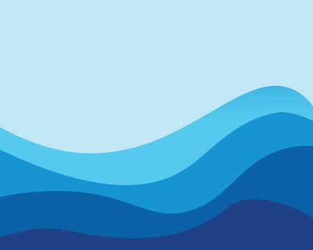 Abstract Water wave vector illustration design background