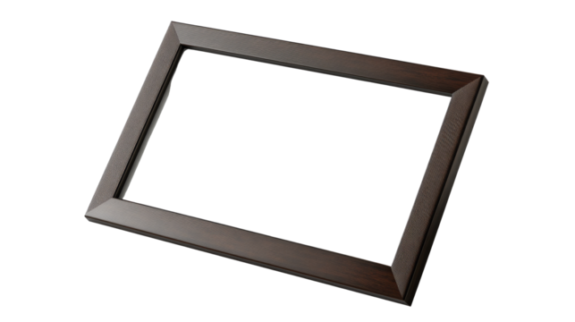 A modern photo frame isolated on a white background  png