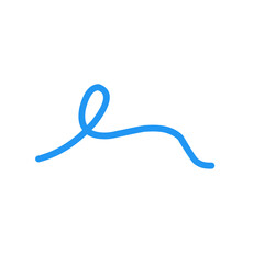Blue Abstract Squiggle Wavy Thin Line