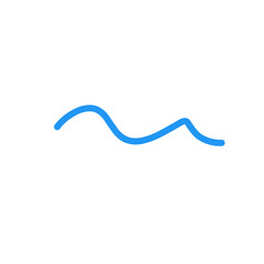 Blue Abstract Squiggle Wavy Thin Line