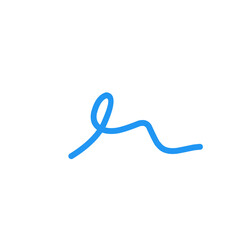 Blue Abstract Squiggle Wavy Thin Line
