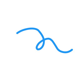 Blue Abstract Squiggle Wavy Thin Line