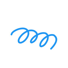 Blue Abstract Squiggle Wavy Thin Line