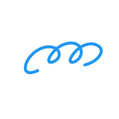 Blue Abstract Squiggle Wavy Thin Line