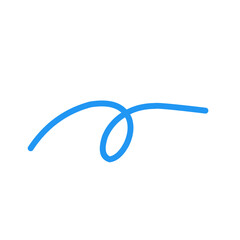 Blue Abstract Squiggle Wavy Thin Line