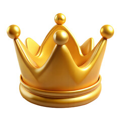Luxurious golden crown regal symbol of power royalty and wealth isolated