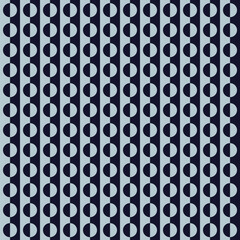 Pattern created from dark navy blue and gold half circles on gold and dark navy blue stripes