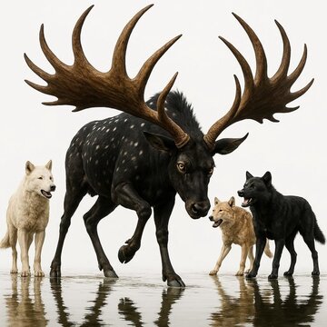 Megaloceros giganteus ready for a fight