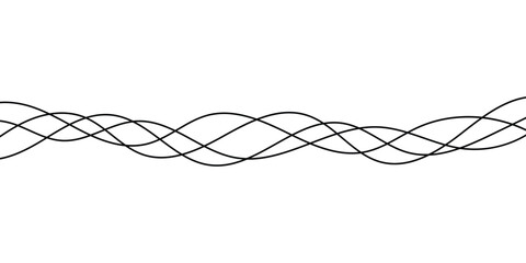 Thin line wavy background on white background.  Flowing wave line background on white page. Abstract thin line wave icon. EPS 10. 